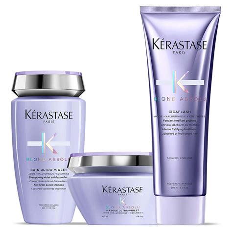 Kérastase Blond Absolu Ultra Violet Shampoo, Masque and Conditioner ...