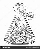 Glass Bottle Coloring Page sketch template