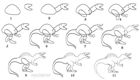 How To Draw a Dinosaur (Step by Step Pictures)