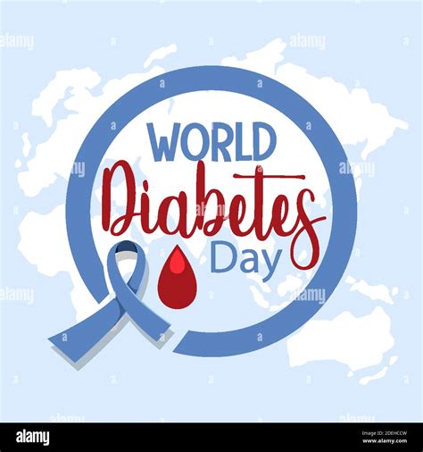 World Diabetes Day logo or banner with blood illustration Stock Vector ...