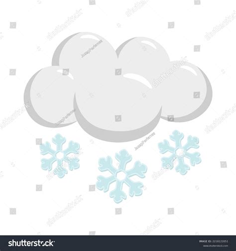 Cloud Snow Sign Emoji Icon Illustration Stock Vector (Royalty Free ...