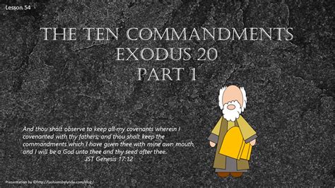 Old Testament Seminary Helps: Lesson 54 "The Ten Commandments" Exodus ...