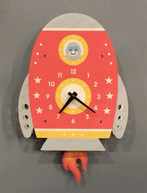 spaceship pendulum clock - modern moose