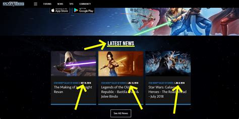 Galaxy of Heroes Website "News" is Highly Outdated. : r/SWGalaxyOfHeroes