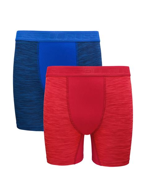 Russell Odor Protection Boys' Boxer Briefs, 2 Pack, (Little Boys & Big Boys), Blue/Red, XL ...