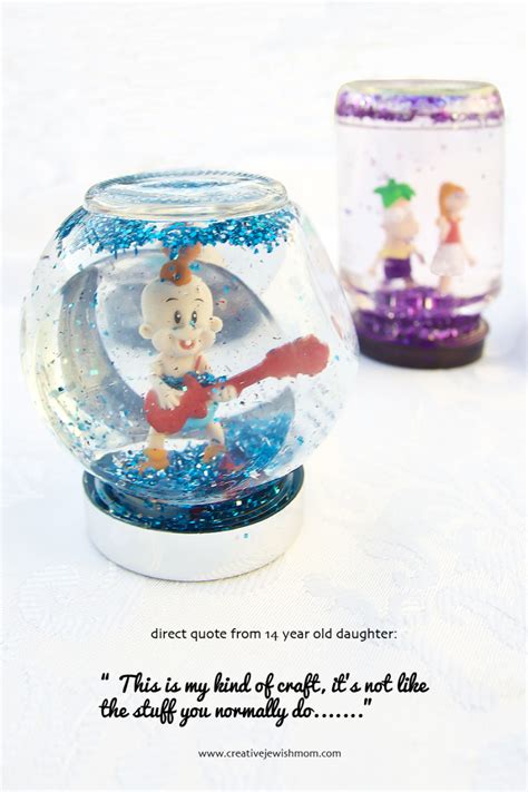 DIY Snowglobes Using Recycled Jars - creative jewish mom