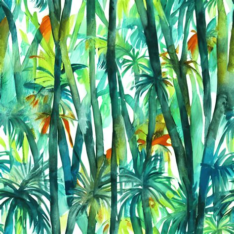 Tropical Forest Watercolor Painting Illustration · Creative Fabrica