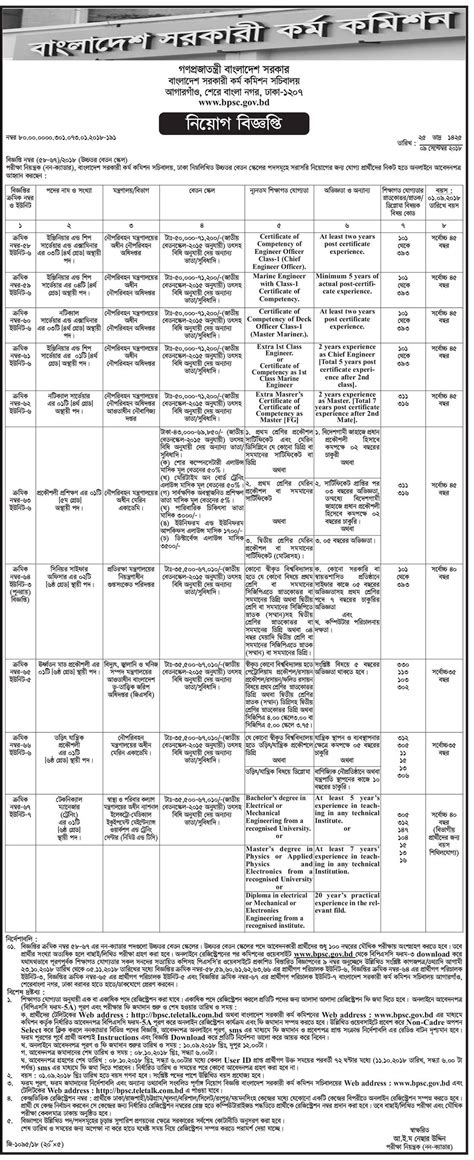 BPSC Non Cadre Circular & Online Application 2018 - bpsc.teletalk.com.bd