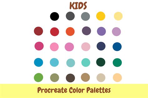 Kids Color Palette Procreate Swatches Graphic by BeautifulHandmadeArt · Creative Fabrica