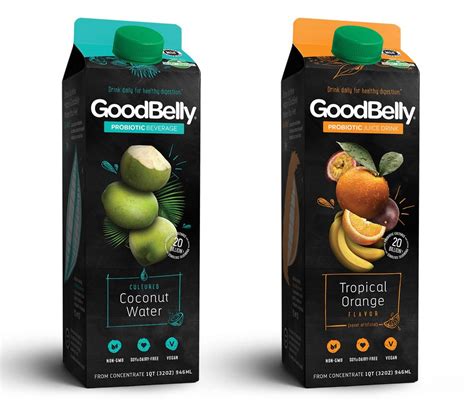 Goodbelly | Food packaging design, Juice packaging, Food packaging