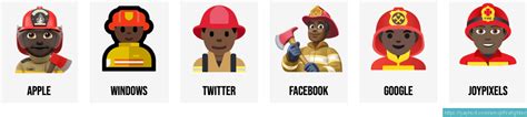 🧑‍🚒 Firefighter emojis 🧑🏻‍🚒🧑🏼‍🚒🧑🏽‍🚒🧑🏾‍🚒🧑🏿‍🚒👨‍🚒👩‍🚒