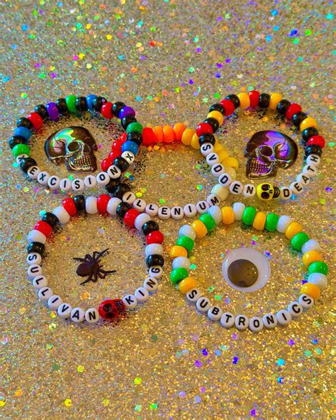 Rave Bracelets, Couple Bracelets, Beaded Bracelets, Rave Jewelry, Diy ...