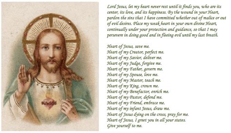 Litany Of The Sacred Heart Of Jesus Printable