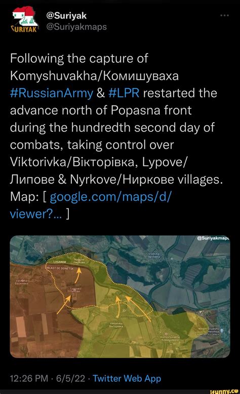 @Suriyak @Suriyakmaps Following the capture of #RussianArmy & #LPR restarted the advance north ...