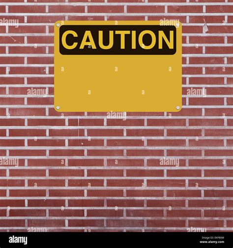 Blank Caution Sign Stock Photo - Alamy