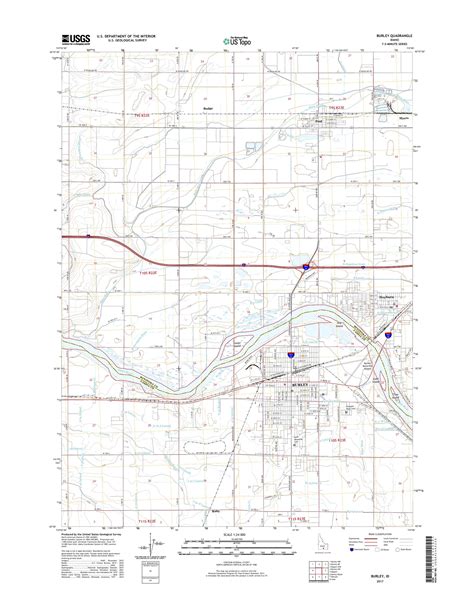 MyTopo Burley, Idaho USGS Quad Topo Map