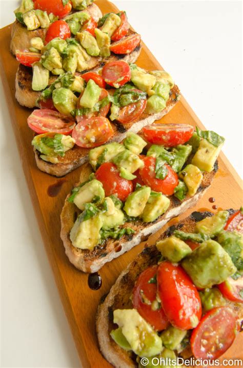 Quick Avocado Bruschetta With Balsamic Sauce | Oh It's Delicious