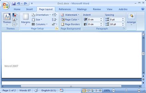 MS Word 2007: Create a different footer for the first page