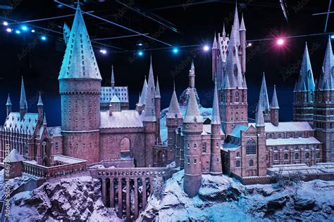 Exterior design and decoration of Hogwarts castle model display at ...