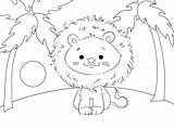 Cute Lion Sitting On The Beach coloring Page  Download Print Or Color sketch template