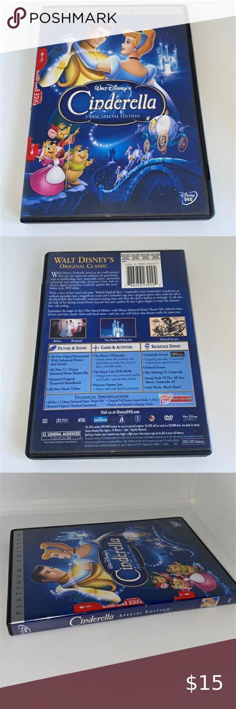 DVD- Walt Disney's Cinderella 2 Disc Special Edition | Walt disney cinderella, Walt disney, Disney