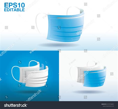 3 Layers Surgical Mask Isolated Vector Stock Vector (Royalty Free) 1675734691 | Shutterstock