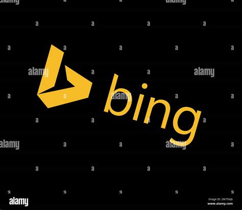 Bing Vision, rotated logo, black background B Stock Photo - Alamy