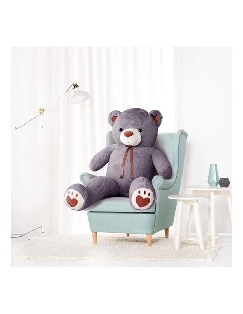 Giant Plush Teddy Bear, Soft Toy, 160 Cm, 63 Inches, 5.2 Feet, Grey...