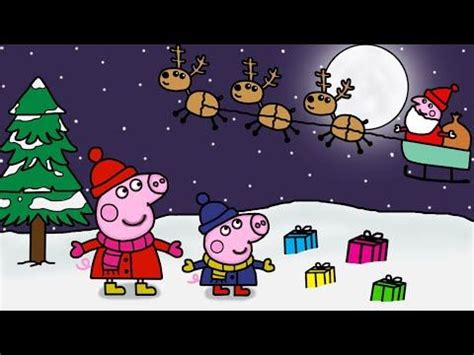 Best Moment Peppa pig Meets Santa Claus- Peppa pig fanmade coloring story | Peppa pig colouring ...