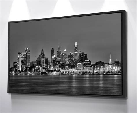 Philadelphia Skyline Canvas, Large Wall Art, Philadelphia Print, Wall Decor, Philly Skyline Wall ...