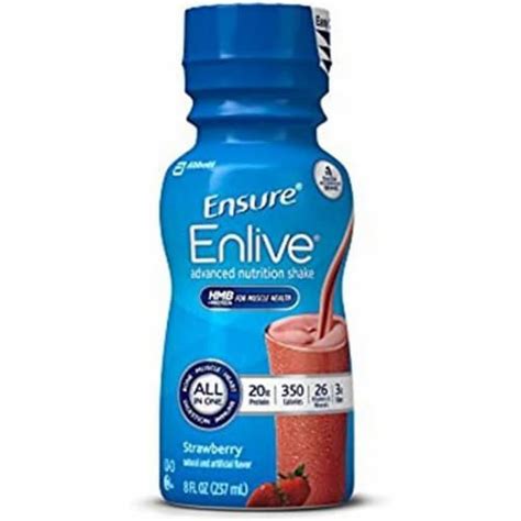 Ensure® Enlive® Advanced Strawberry Ready-to-Drink Nutrition Shakes, 4 ...