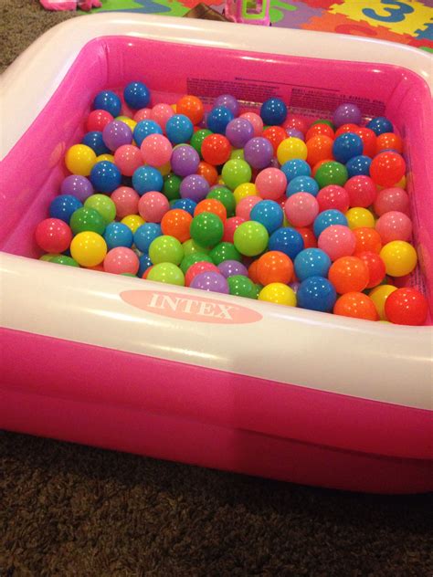 DIY ball pit. Inflatable pool and balls. My Little Pony Birthday Party ...