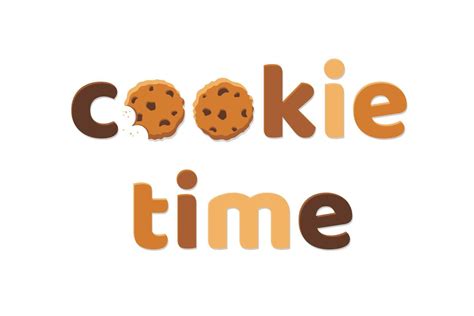 Cookie time. Homemade chocolate oatmeal chip cookies icon. Sticker for ...