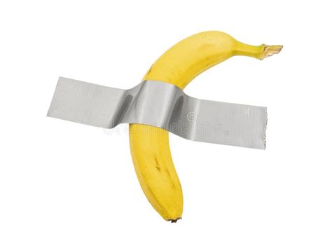 Yellow Banana Taped To the White Wall Stock Photo - Image of popular, equipment: 265513218