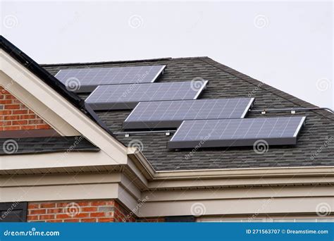 Solar Panels on Roof of the House Renewable Energy Green Power ...