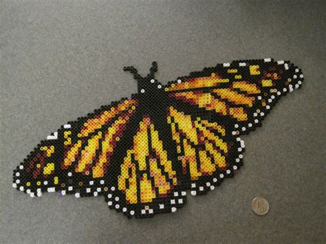 Perler Bead Monarch Butterfly by SuperMrHolmes on DeviantArt