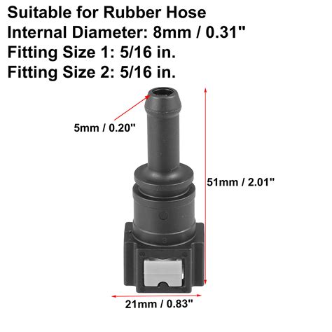 2pcs Fuel Line Quick Connect Straight Hose Adapter for 5/16 to 5/16 Rubber Tube | eBay