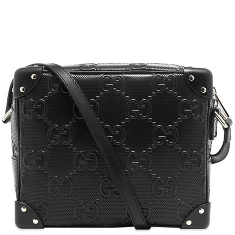 Gucci GG Embossed Messenger Bag Black | END. (US)