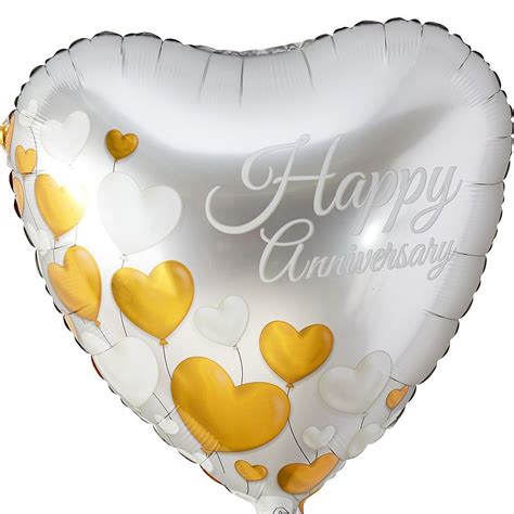 Happy Anniversary Heart Balloon | Heart balloons, Mylar balloons, Happy anniversary