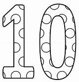 Free Printable Number 10 Coloring Page  Pages sketch template