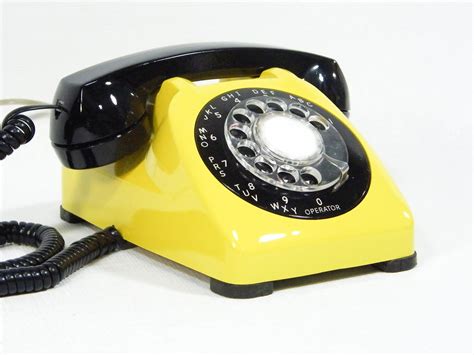 Yellow Phone Vintage rotary dial telephone will not by ohiopicker