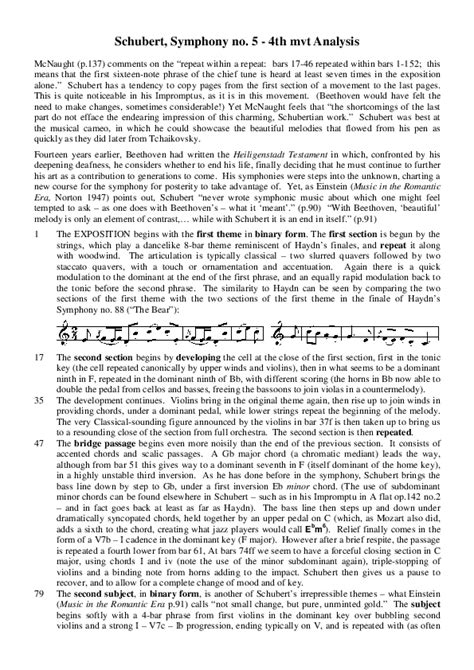 (PDF) Schubert, Symphony no. 5 -4th mvt Analysis | Bruce K Baker - Academia.edu