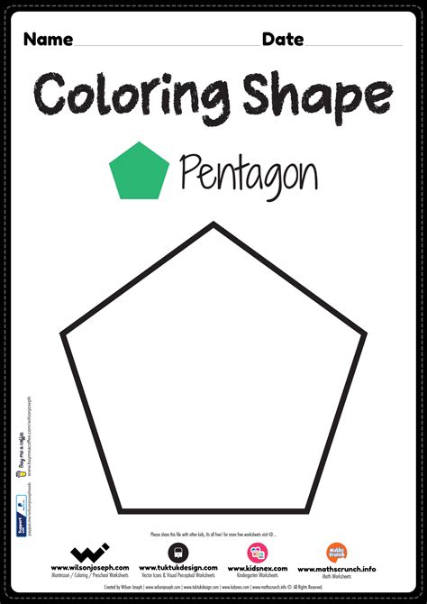 Pentagon Coloring Page - Free Printable PDF for Kindergarten