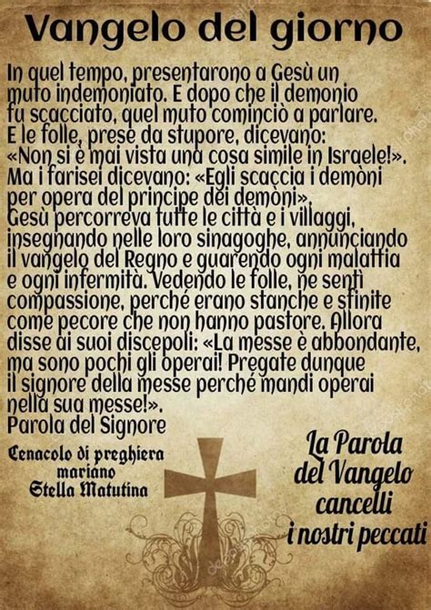 Vangelo del giorno immagini religiose - BuongiornoConGesu.it