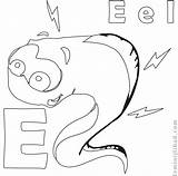 Electric Eel Coloring Page sketch template