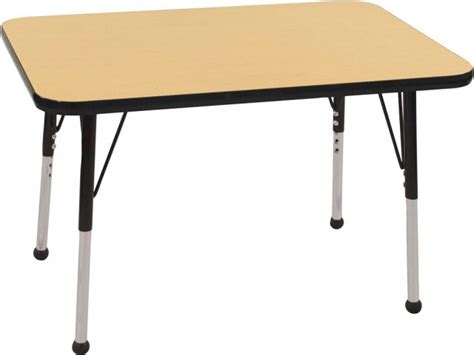 ECR4Kids Adjustable Rectangular Classroom Table 24"x36", Classroom Tables