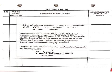Aircraft Maintenance Log Portal | North Carolina Wing