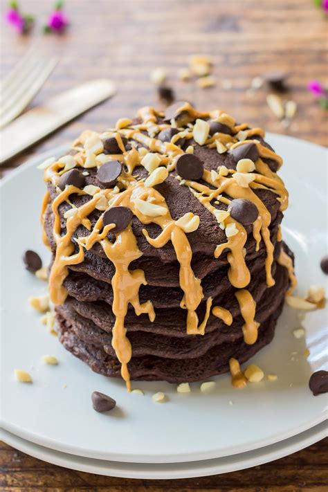 Healthy Chocolate Pancakes • A Sweet Pea Chef