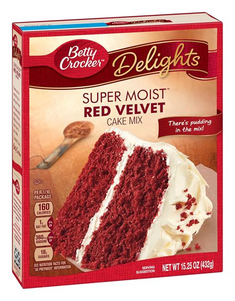 Betty Crocker Super Moist Cake Mix, Red Velvet, 15.25 oz