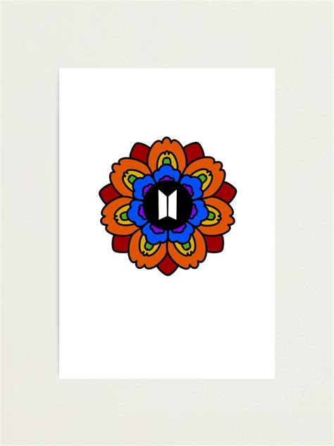 "BTS Flower Rainbow Logo " Photographic Print for Sale by BTSPopUp | Redbubble